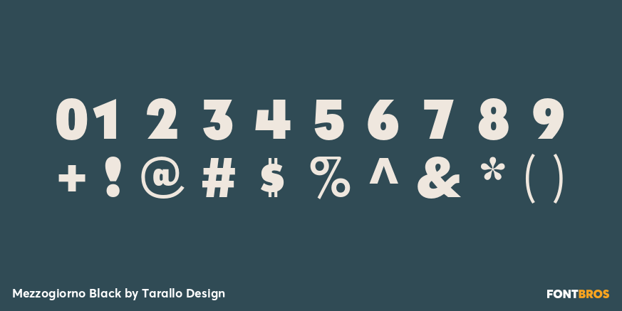 Mezzogiorno Black Font Poster #4