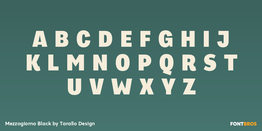 Mezzogiorno Black Font Poster #2