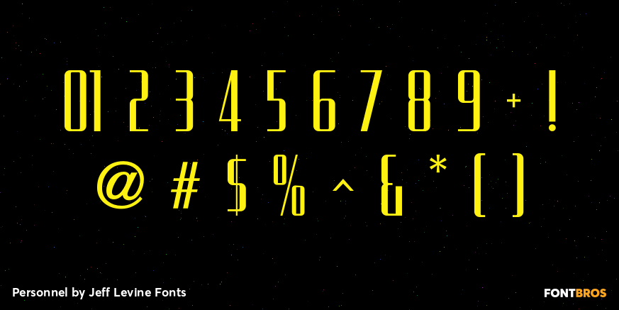 Personnel Font Poster #4