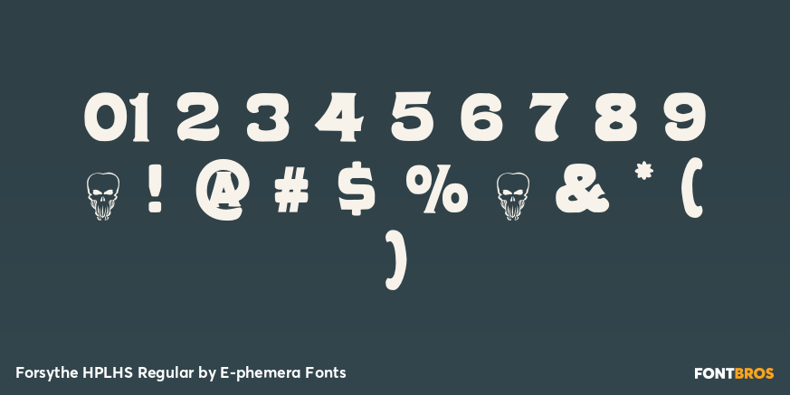 Forsythe HPLHS Regular Font Poster #4