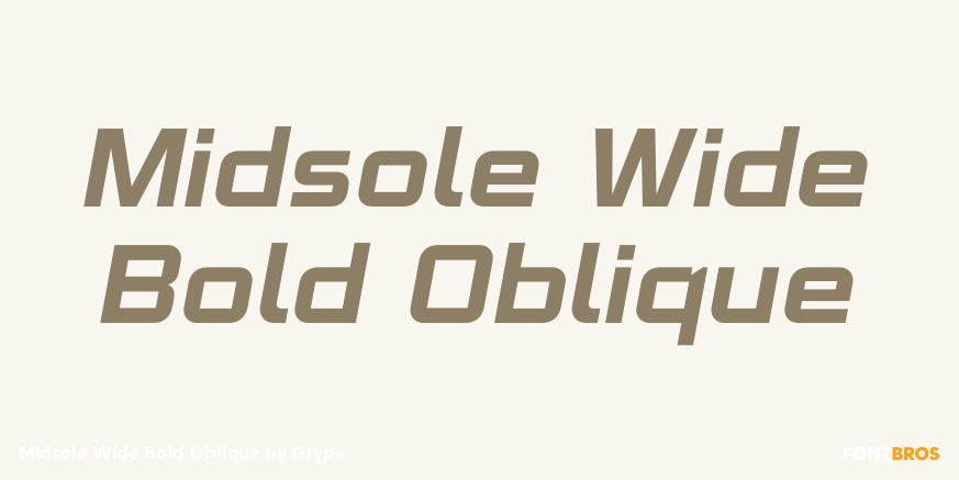 Midsole Wide Bold Oblique Font Poster #1