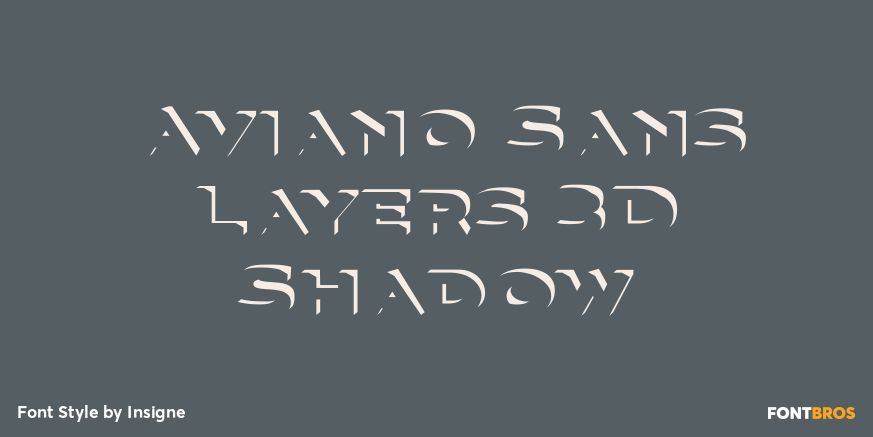 Aviano Sans Layers 3D Shadow Font Poster #1