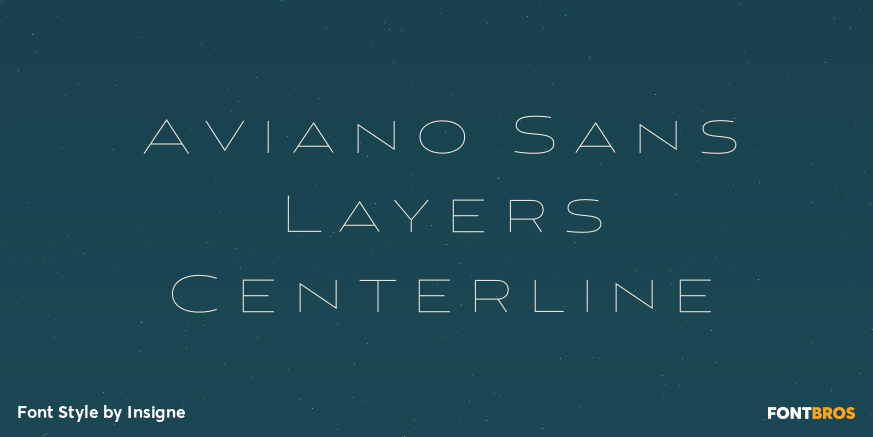 Aviano Sans Layers Centerline Font Poster #1