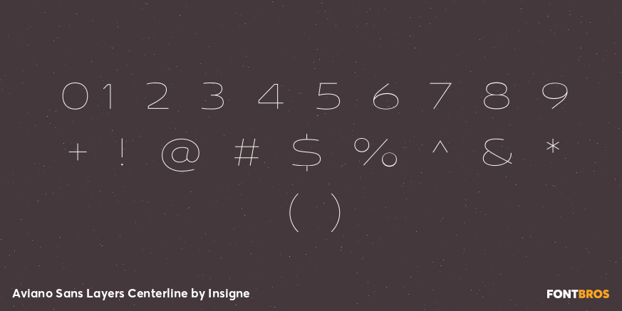 Aviano Sans Layers Centerline Font Poster #1