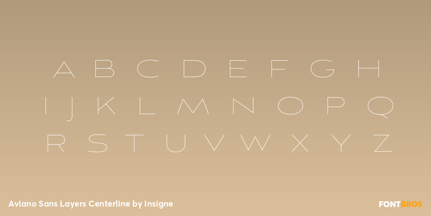 Aviano Sans Layers Centerline Font Poster #1