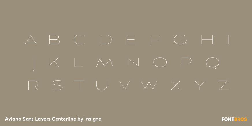 Aviano Sans Layers Centerline Font Poster #1