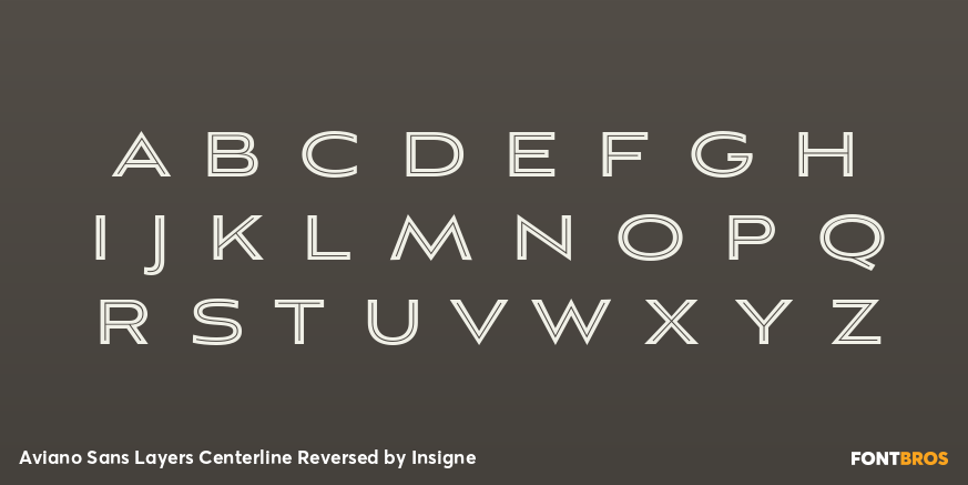 Aviano Sans Layers Centerline Reversed Font Poster #2