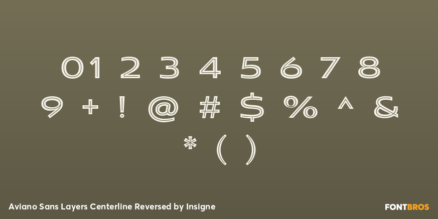 Aviano Sans Layers Centerline Reversed Font Poster #4