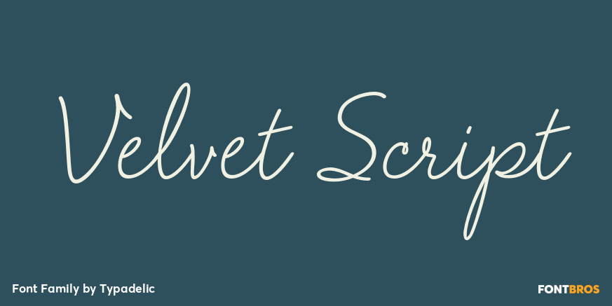 Velvet Script Poster