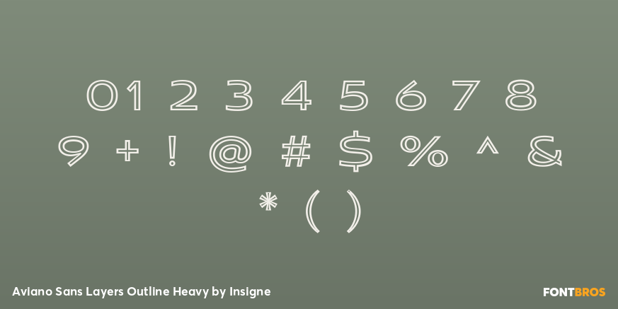 Aviano Sans Layers Outline Heavy Font Poster #1