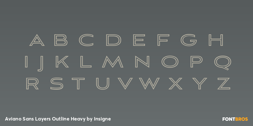Aviano Sans Layers Outline Heavy Font Poster #1