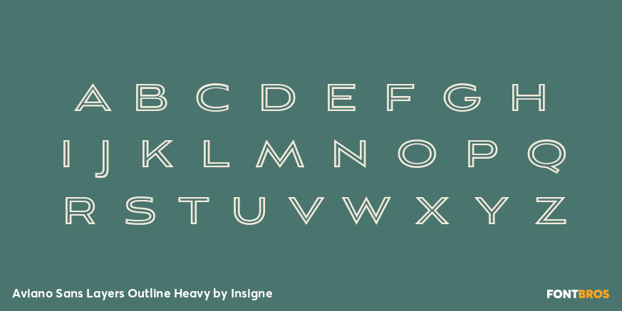 Aviano Sans Layers Outline Heavy Font Poster #1