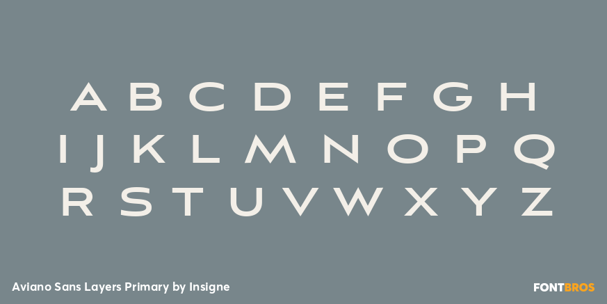 Aviano Sans Layers Primary Font Poster #1