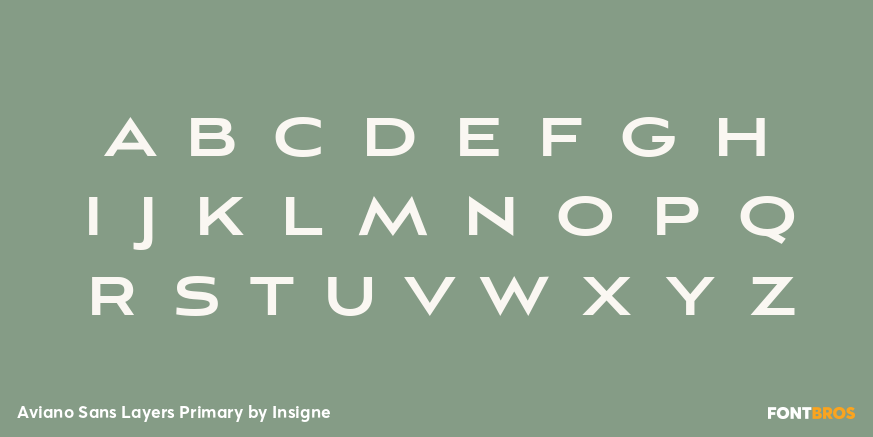 Aviano Sans Layers Primary Font Poster #1