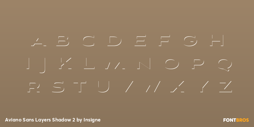 Aviano Sans Layers Shadow 2 Font Poster #3