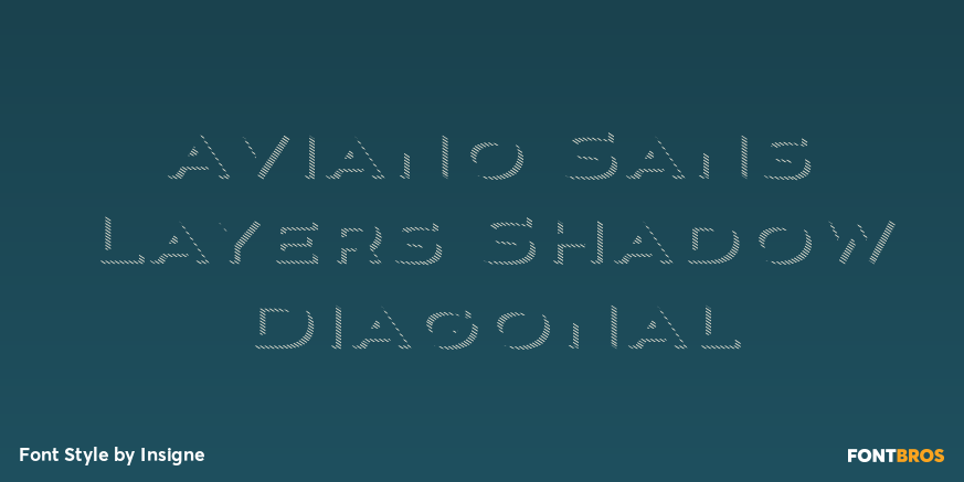 Aviano Sans Layers Shadow Diagonal Font Poster #1