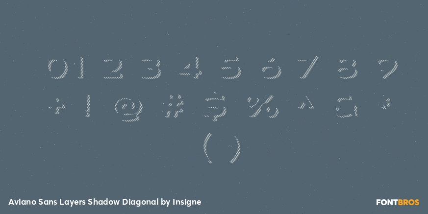 Aviano Sans Layers Shadow Diagonal Font Poster #1
