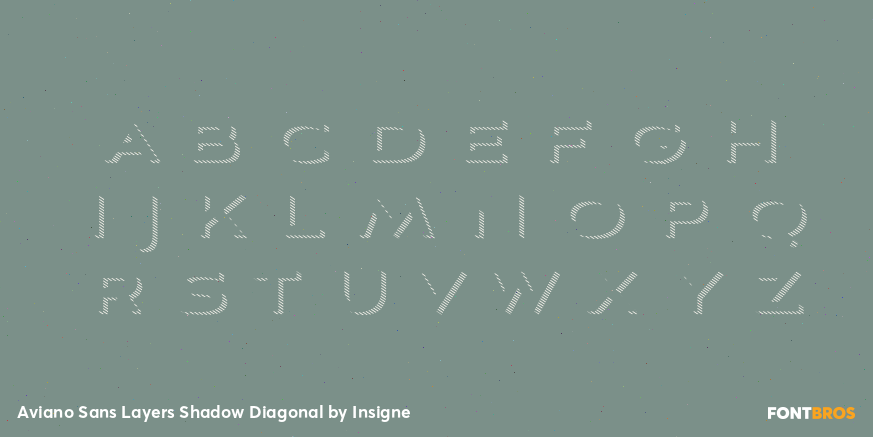 Aviano Sans Layers Shadow Diagonal Font Poster #1