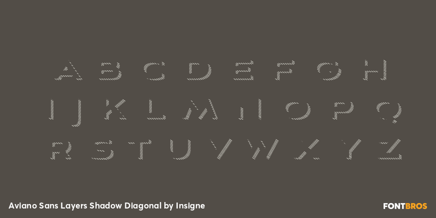 Aviano Sans Layers Shadow Diagonal Font Poster #1