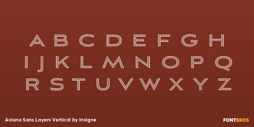 Aviano Sans Layers Vertical Font Poster #2