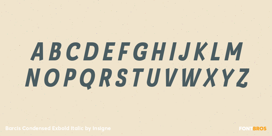Barcis Condensed Exbold Italic Font Poster #2