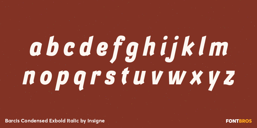 Barcis Condensed Exbold Italic Font Poster #3