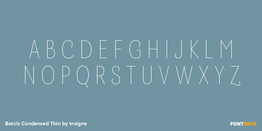Barcis Condensed Thin Font Poster #2