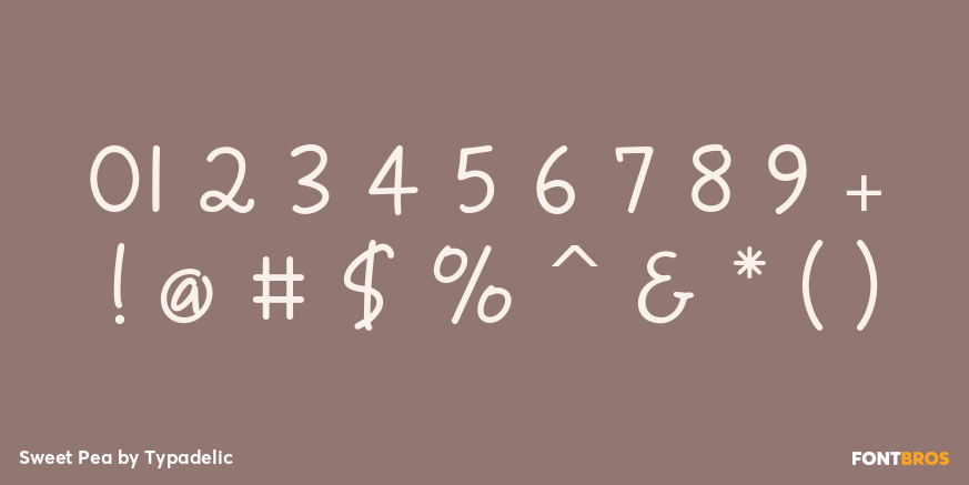 Sweet Pea Font Poster #4