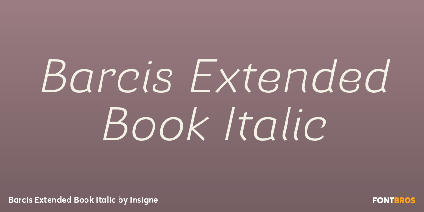 Barcis Extended Book Italic Font Poster #1