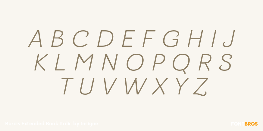 Barcis Extended Book Italic Font Poster #2