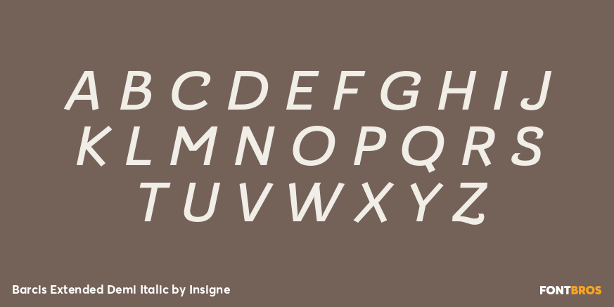 Barcis Extended Demi Italic Font Poster #2