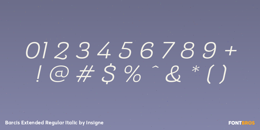 Barcis Extended Regular Italic Font Poster #4
