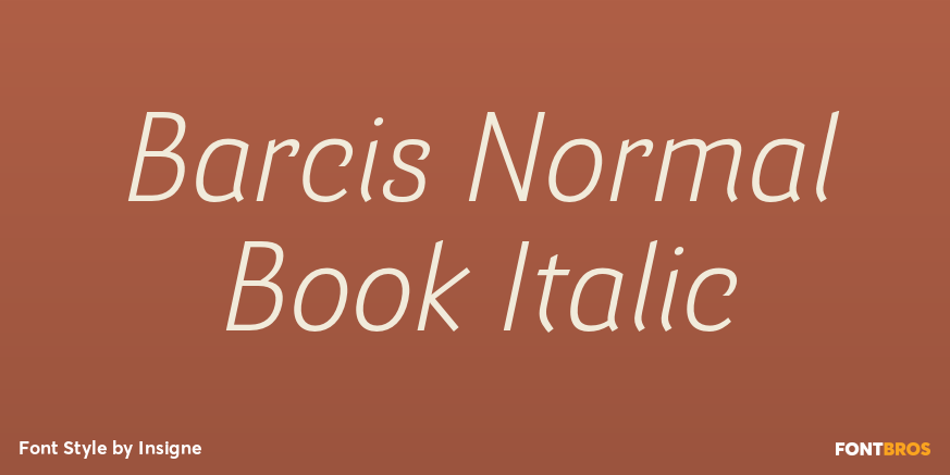 Barcis Normal Book Italic Font Poster #1