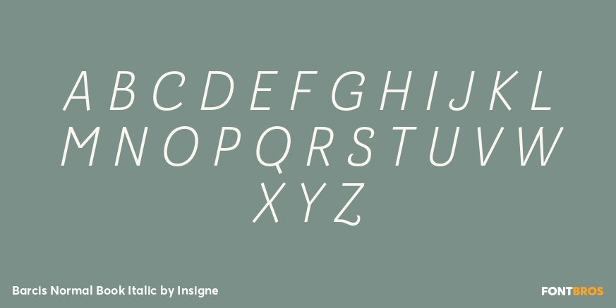 Barcis Normal Book Italic Font Poster #1