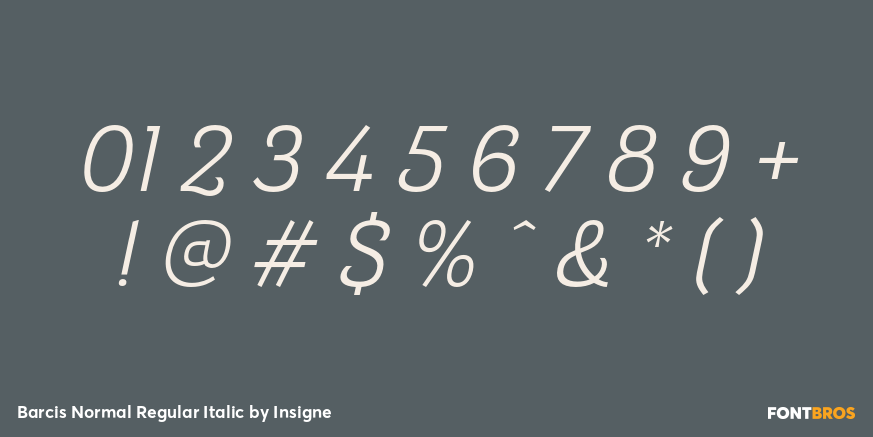 Barcis Normal Regular Italic Font Poster #1