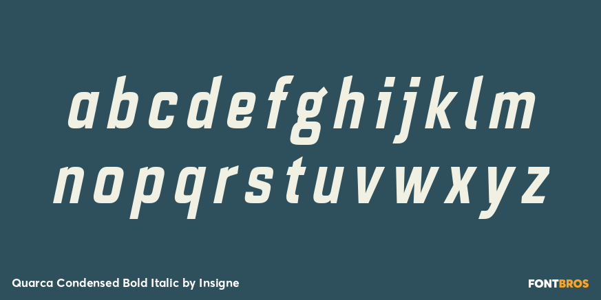 Quarca Condensed Bold Italic Font Poster #3