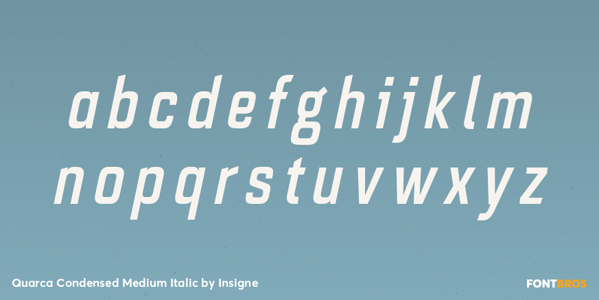 Quarca Condensed Medium Italic Font Poster #3