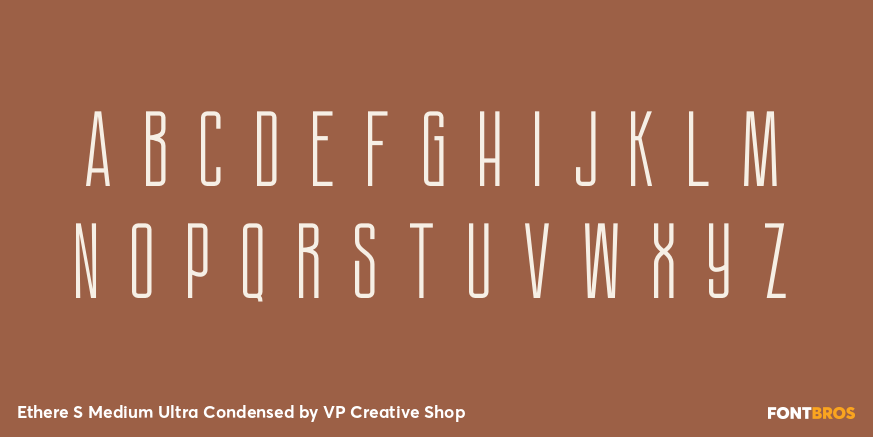Ethere S Medium Ultra Condensed Font Poster #2