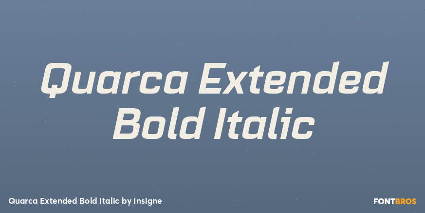 Quarca Extended Bold Italic Font Poster #1