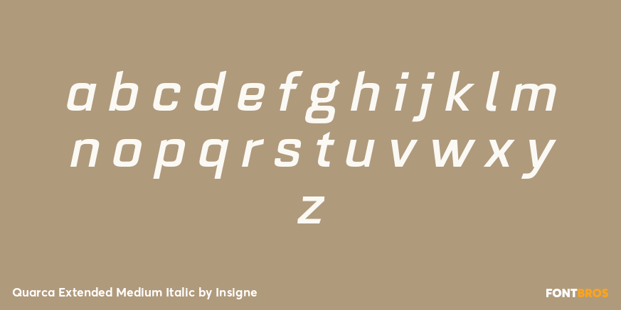 Quarca Extended Medium Italic Font Poster #3