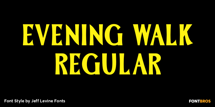 Evening Walk Regular Font Poster #1