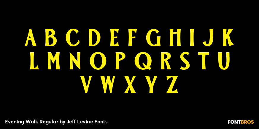 Evening Walk Regular Font Poster #2