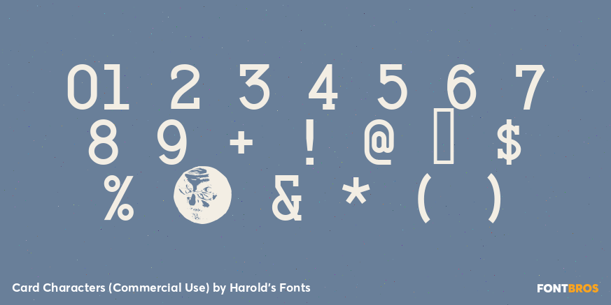 Card Characters (Commercial Use) Font Poster #4