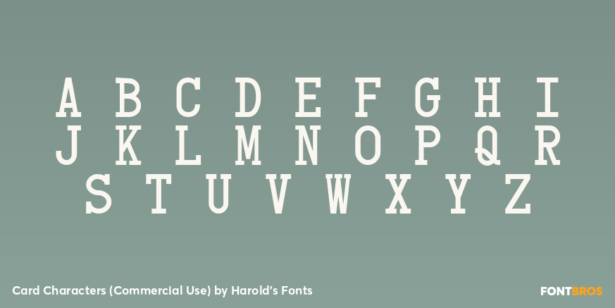Card Characters (Commercial Use) Font Poster #3