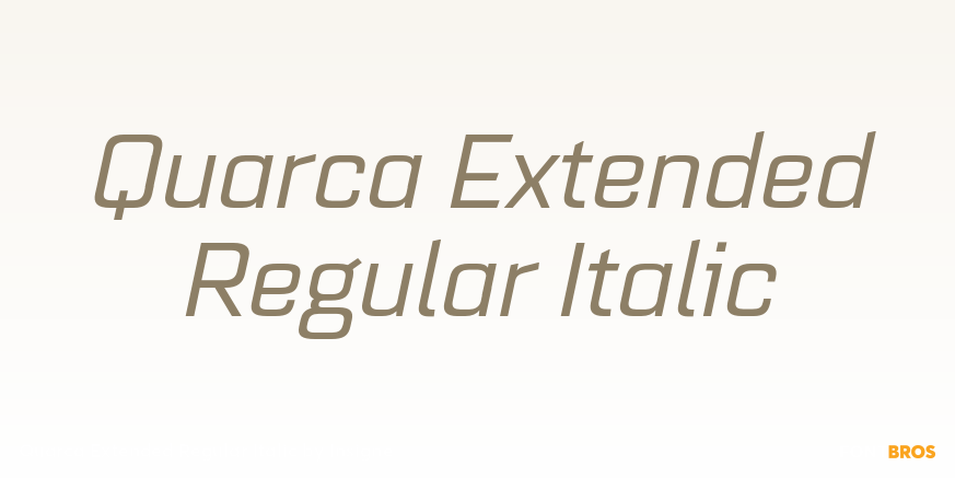 Quarca Extended Regular Italic Font Poster #1