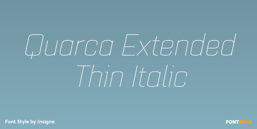 Quarca Extended Thin Italic Font Poster #1