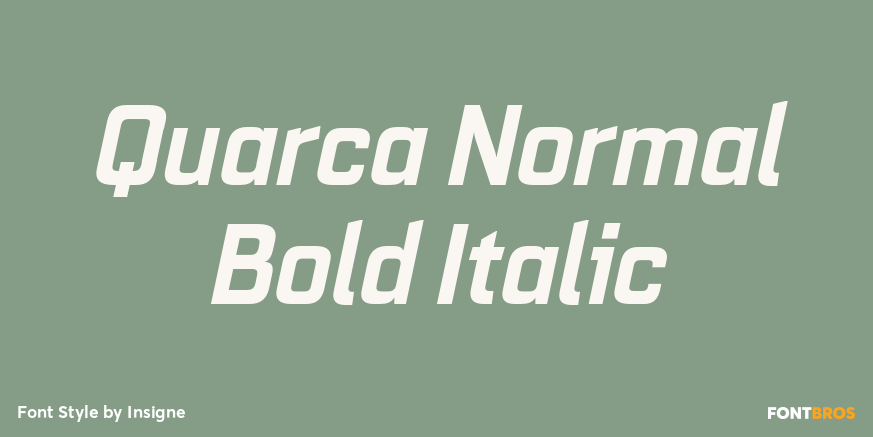 Quarca Normal Bold Italic Font Poster #1