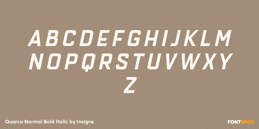 Quarca Normal Bold Italic Font Poster #2