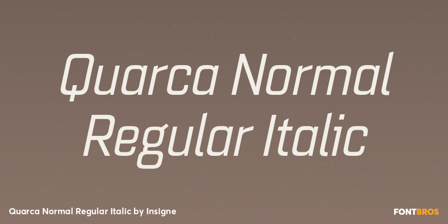 Quarca Normal Regular Italic Font Poster #1