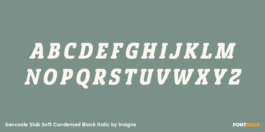 Sancoale Slab Soft Condensed Black Italic Font Poster #2